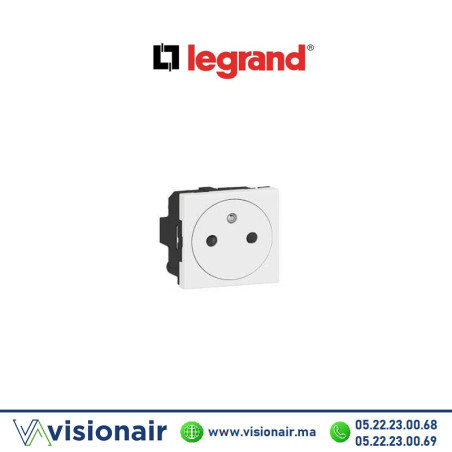 Prise 2P+T Surface LEGRAND Mosaic blanc 077111L Casablanca Maroc