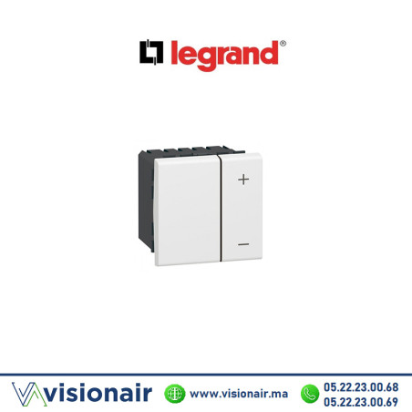 Interrupteur variateur LEGRAND Mosaic 2M Blanc 078407