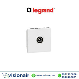 Prise TV mâle LEGRAND Mosaic 2M Blanc 078782 Casablanca Maroc
