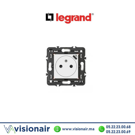 prise de courant Mosaic Legrand surface + Chargeur USB Type-C  077161L Casablanca Maroc
