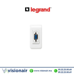 Prise VGA HD préconnectorisé Mosaic Legrand 1M Blanc 078777 Casablanca Maroc
