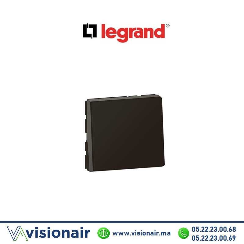 Interrupteur va & vient LEGRAND Mosaic 2M noir 079111L