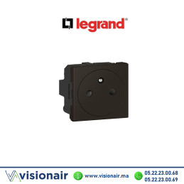 Prise 2P+T Surface LEGRAND Mosaic noir 079121L Casablanca Maroc