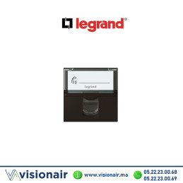Prise CAT6 FTP 2M Mosaic Legrand noir mat 079165L - VISIONAIR Maroc