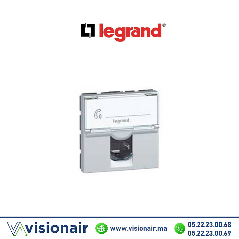 Prise CAT6 UTP 1M Alu Mosaic Legrand  079261 Casablanca Maroc