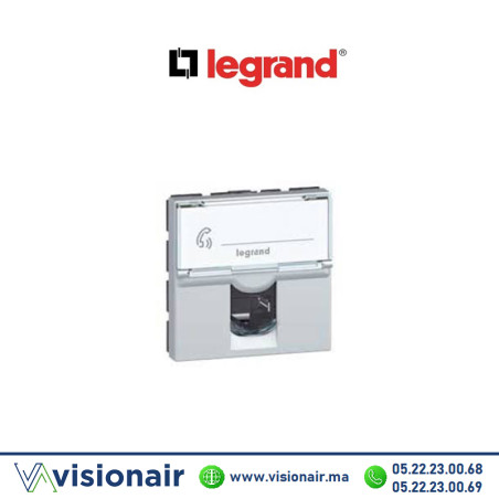 Prise CAT6 UTP 1M Alu Mosaic Legrand  079261 Casablanca Maroc