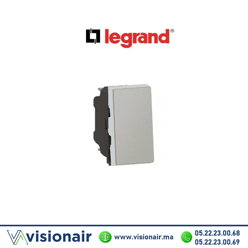 Poussoir 6A 1M Alu  Mosaic Legrand 79230L Casablanca Maroc