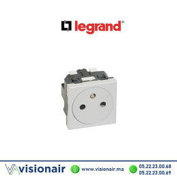 Prise 2P+T Surface LEGRAND Mosaic alu 079342L Casablanca Maroc