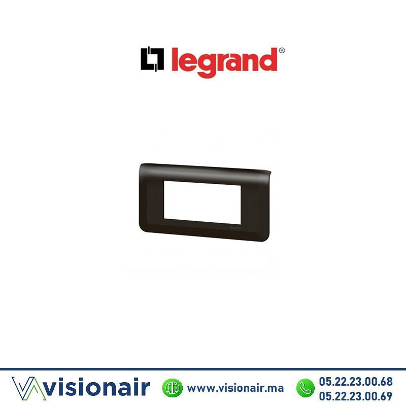 Plaque Mosaic Legrand 4M hor Noir mat 079054L Casablanca Maroc