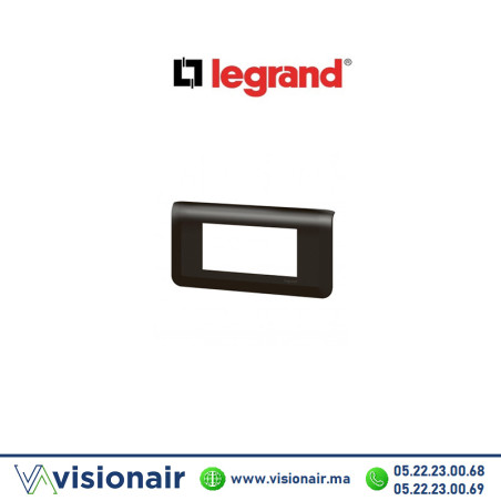 Plaque Mosaic Legrand 4M hor Noir mat 079054L Casablanca Maroc