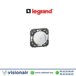 Poussoir lumineux Dooxie Legrand sonnette Blanc 600018 Casablanca Maroc