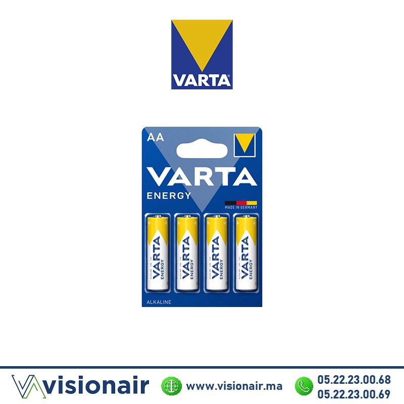 Pile VARTA ENERGY AA4 LR06 1,5V ALCALINE Casablanca Maroc