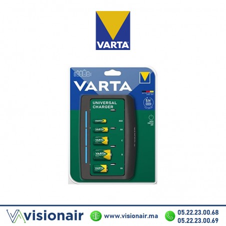 Chargeur de piles VARTA pour piles AAA-AA-C-D-9V (Vide) - VISIONAIR Maroc