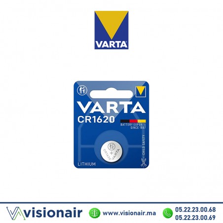VARTA PILE BOUTON CR1620 3V LITHIUM Casablanca Maroc
