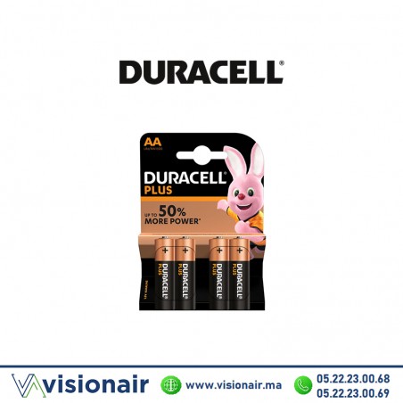 Piles Duracell Plus Power AA4 LR06 1,5V alcaline Casablanca Maroc