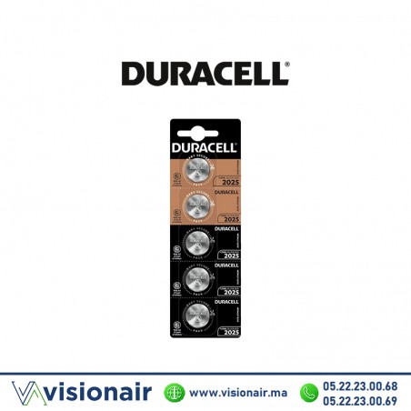 Pile bouton DURACELL CR2025 3V lithium Casablanca Maroc