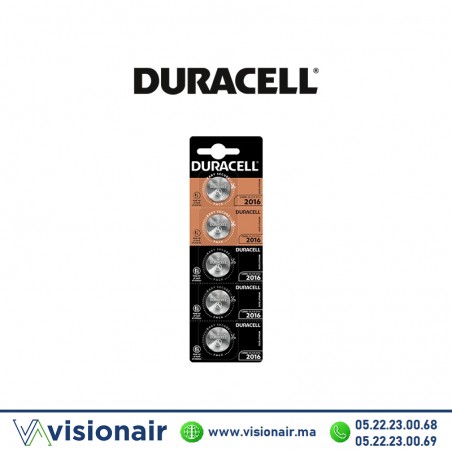 Pile bouton DURACELL CR2016 3V lithium Casablanca Maroc
