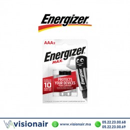 Pile Energizer Max AAA2 LR03 1,5V alcaline Casablanca Maroc