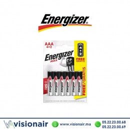 Pile Energizer MAX AAA4+2 LR03 1,5V alcaline - VISIONAIR Maroc