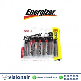 Pile Energizer MAX AA8+4 LR06 1,5V alcaline Casablanca Maroc