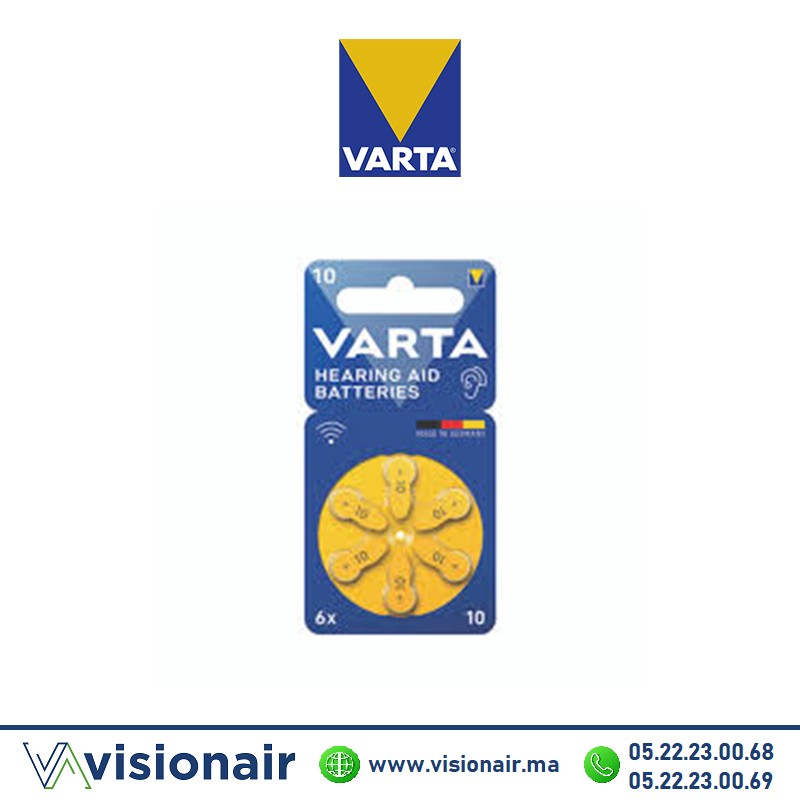 Pile auditive Varta Hearing AID 10 Casablanca Maroc