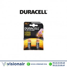 Pile Duracell Plus Power 2 Piles AA2 LR06 1,5V alcaline Casablanca Maroc