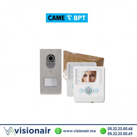KIT vidéophone BPT Lithos + 2 moniteurs Perla blanc Casablanca Maroc