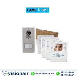KIT vidéophone BPT Lithos + 4 moniteurs Perla blanc Casablanca Maroc
