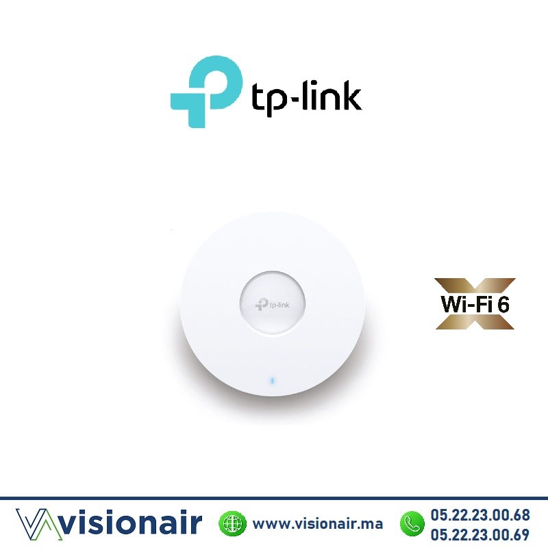 Point d'accès Wi-Fi6 TP-LINK plafonnier AX5400 EAP670 Casablanca Maroc