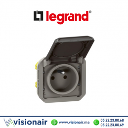 Prise 2P+T étanche Legrand Plexo anthracite 069891L Casablanca Maroc