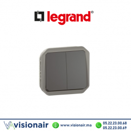 Va & vient double étanche Legrand Plexo anthracite 069805L Casablanca Maroc