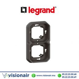 Support encastré 2 postes Legrand Plexo anthracite 069607L Casablanca Maroc
