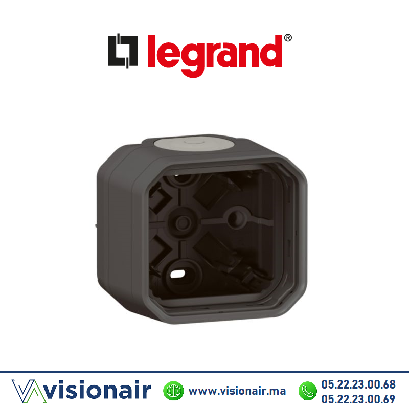 Support apparent 1 poste Legrand Plexo anthracite 069601L Casablanca Maroc