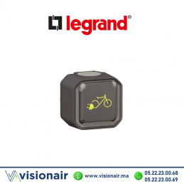 Prise de recharge pour vélos et 2 roues électriques Legrand Plexo anthracite 069787L Casablanca Maroc