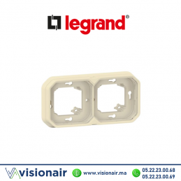 Support encastré 2 postes Legrand Plexo sable 069853L Casablanca Maroc