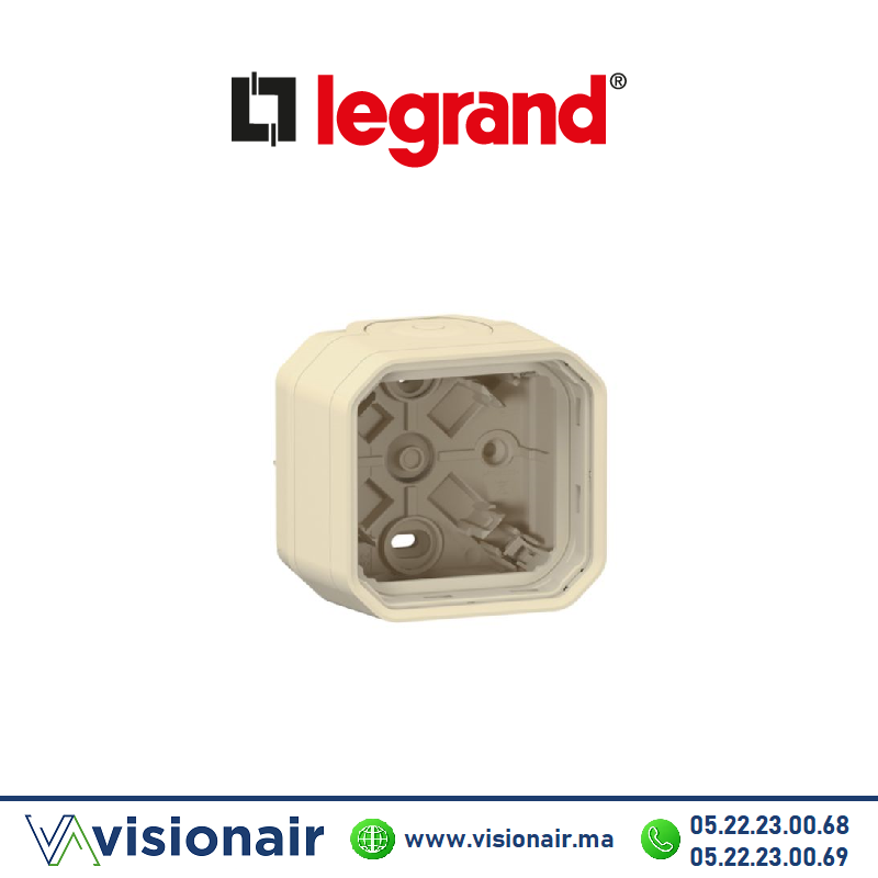 Support apparent 1 poste Legrand Plexo sable 069863L Casablanca Maroc