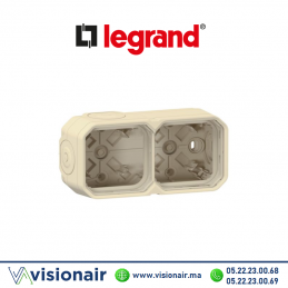 Support apparent 2 postes Legrand Plexo sable 069867L Casablanca Maroc