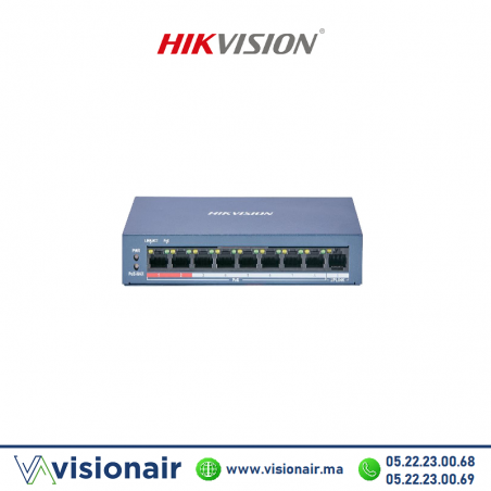 Switch HIKVISION 8 ports POE 10/100 Mbps DS-3E1309P-EI/M Casablanca Maroc