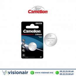 Pile bouton CAMELION CR1220 3V lithium - VISIONAIR Maroc
