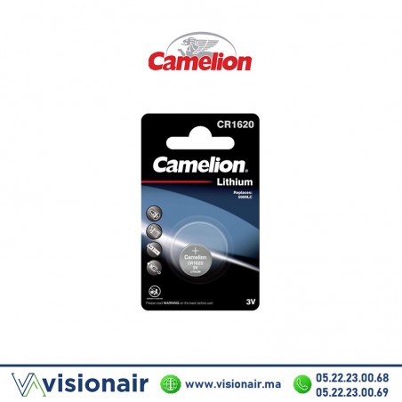 Pile bouton CAMELION CR1620 3V lithium Casablanca Maroc