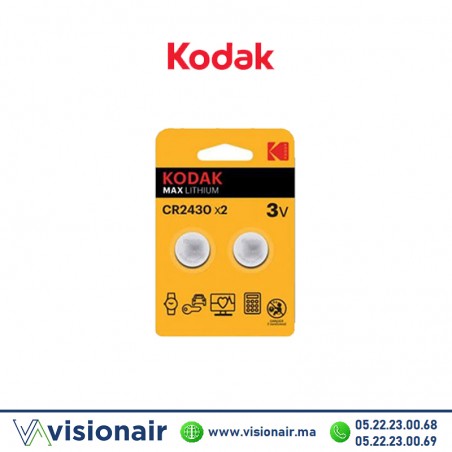 Pile KODAK CR2430 3V Lithium Casablanca Maroc