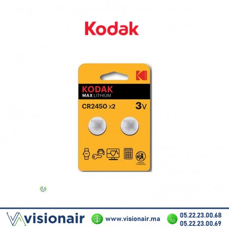 Pile KODAK CR2450 3V Lithium Casablanca Maroc