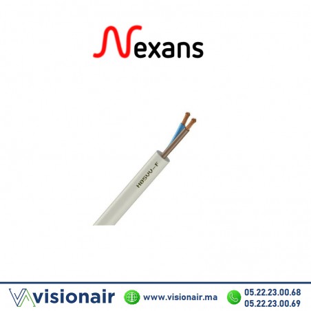 Câble souple NEXANS 2x1,5mm² U500 SV1V (H05VV-F) Casablanca Maroc