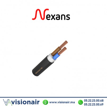 Câble souple NEXANS 2x1,5mm² U1000 RV-K Casablanca Maroc