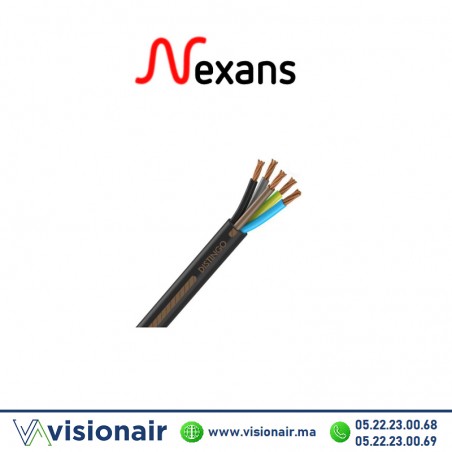 Câble souple NEXANS 5x6mm² U1000 RV-K Casablanca Maroc