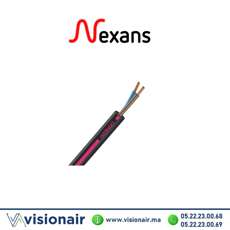 Câble Rigide R2V NEXANS 2x2,5mm² U1000 Casablanca Maroc