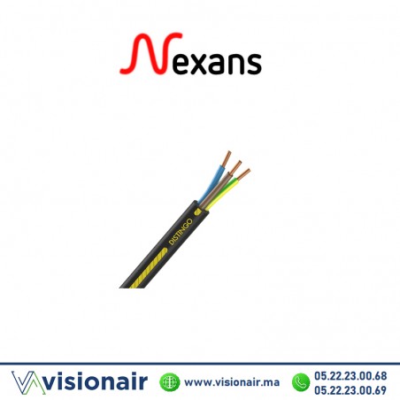 Câble Rigide R2V NEXANS 3x2,5mm² U1000 Casablanca Maroc