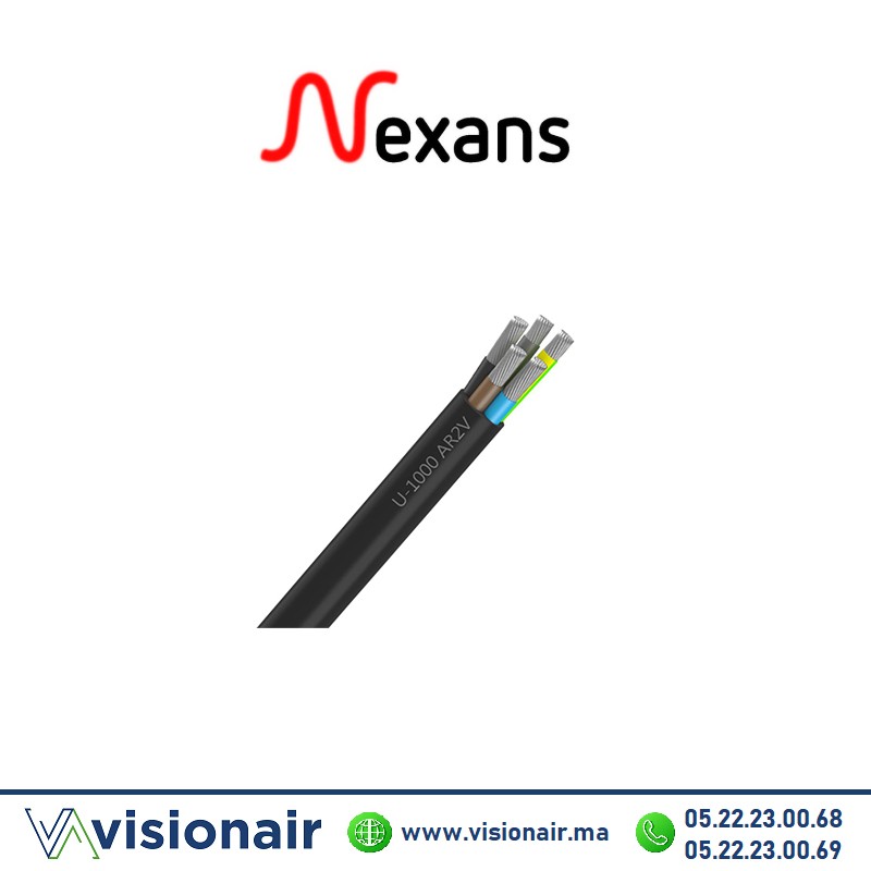 Câble Rigide Alu NEXANS 4x50mm² U1000 AR2V Casablanca Maroc