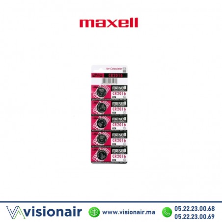 Pile bouton MAXELL CR2016 3V 5BL lithium Casablanca Maroc