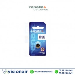Pile CR1216 RENATA 3V lithium Casablanca Maroc